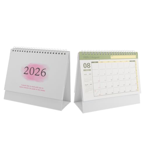 SHOWERORO 2 Stück Kleiner Stehkalender mit Farbverlauf Freistehend Spiralbindung Kompakter Tischkalender für Büro Schule Zuhause als Monatsplaner und Notizblock SHOWERORO 2 Stück Kleiner Stehkalender mit Farbverlauf Freistehend Spiralbindung Kompakter Tischkalender für Büro Schule Zuhause als Monatsplaner und Notizblock von SHOWERORO