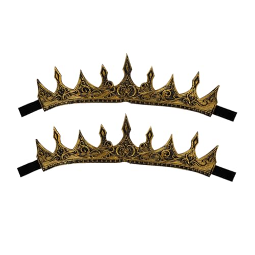 SHOWERORO 2 Stück Kopfbedeckung Für Herren Vintage-stil Gothic-stil Bühnenauftritt Cosplay-requisiten Geburtstag Königliches Kostüm-zubehör von SHOWERORO