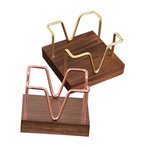SHOWERORO 2 Stück Notizhalter Aus Holz Und Metall: Funktioneller Notizblock-organizer Mit Hohlem Rahmen, Bürobedarf – Notizblock-schreibwarenaufbewahrung SHOWERORO 2 Stück Notizhalter Aus Holz Und Metall: Funktioneller Notizblock-organizer Mit Hohlem Rahmen, Bürobedarf – Notizblock-schreibwarenaufbewahrung von SHOWERORO