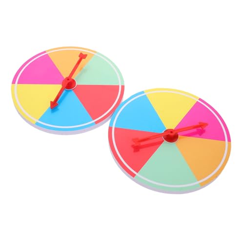 SHOWERORO 2 Stück Spielrad Spinning Für Das Spiel Preisrad Aus Kunststoff Spinnerrad Brettspiel-Spinner Zubehör Für Brettspiele Klassenzimmerpreirad Pfeilspiel-Spinner Plastik von SHOWERORO