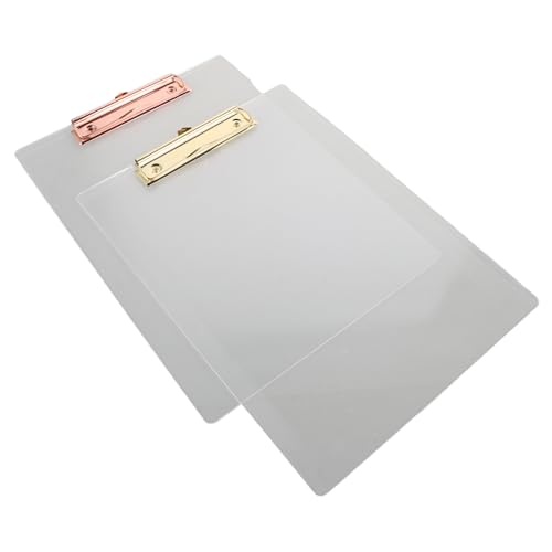 SHOWERORO 2 Stück Transparente Ordner Memo Klemmbretter Restaurant Check Moderatoren Klemmbretter Für Krankenschwestern Kleine Klemmbretter Klemmhalter Für Büropapier Memohalter von SHOWERORO