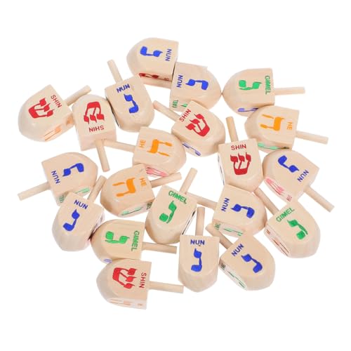 SHOWERORO 20 Stück Holz Dreidel Hanukkah Dreidel für Feiertagsfeiern Familienaktivitäten Konzentrationsfördernd Traditionelles Chanukka Holzspielzeug SHOWERORO 20 Stück Holz Dreidel Hanukkah Dreidel für Feiertagsfeiern Familienaktivitäten Konzentrationsfördernd Traditionelles Chanukka Holzspielzeug von SHOWERORO