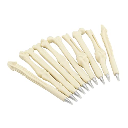 SHOWERORO 20 Stück Knochenförmiger Kugelschreiber Stifte Form Skelett Menschlich Neuheit Machen Kind Farbe Schulmaterial Gemacht Ball Erwachsene Ästhetisch Arzt Knochenstift Blau von SHOWERORO