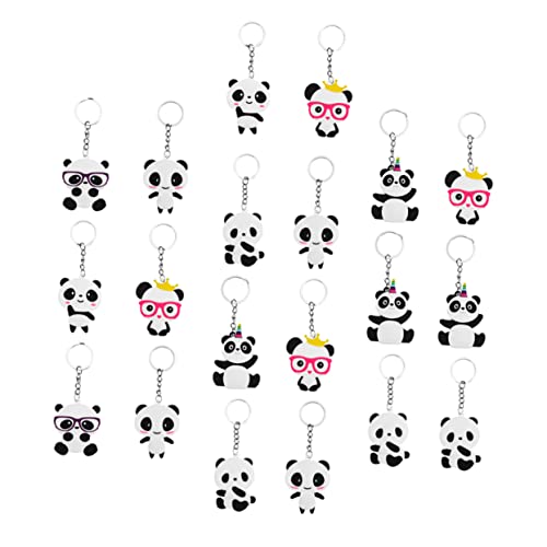 SHOWERORO 20 Stück Schlüsselanhänger Partygeschenk Tasche Hängende Verzierung Entzückender Panda Schlüsselanhänger Panda Schlüsselanhänger Dekor Rucksack Hängend Schmücken von SHOWERORO