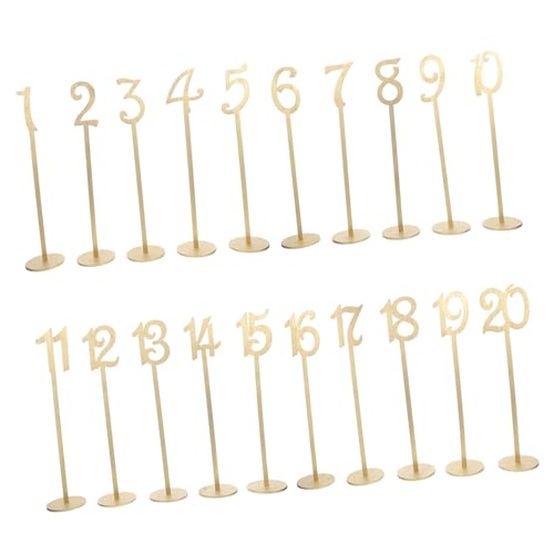 SHOWERORO 20 Stück Teiliges Holz Tischnummern mit Stabilem Halter Tischzahlen für Hochzeit Empfang Geburtstagsfeier Restaurant Sitzzuweisung Goldfarben Dekoration SHOWERORO 20 Stück Teiliges Holz Tischnummern mit Stabilem Halter Tischzahlen für Hochzeit Empfang Geburtstagsfeier Restaurant Sitzzuweisung Goldfarben Dekoration von SHOWERORO