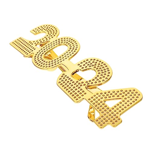 SHOWERORO 2024 Neujahrsparty-brillen Frohes Neues Neuheit Farbtöne Abschlussbrillen Requisiten Neujahrsbrille Partybrillen Für Das Neue Jahr Partyzubehör Lustige Tanzbrille Gläser Stk Golden SHOWERORO 2024 Neujahrsparty-brillen Frohes Neues Neuheit Farbtöne Abschlussbrillen Requisiten Neujahrsbrille Partybrillen Für Das Neue Jahr Partyzubehör Lustige Tanzbrille Gläser Stk Golden von SHOWERORO