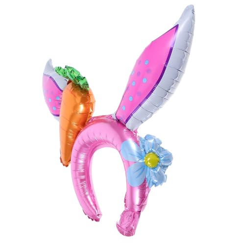 SHOWERORO 20Pcs Ostern Kaninchen Stirnband Mit Karottenballon Ostern Party Haar Hoop Für Spring Festival Kopfbedeckung Lustige Party Haarzubehör von SHOWERORO