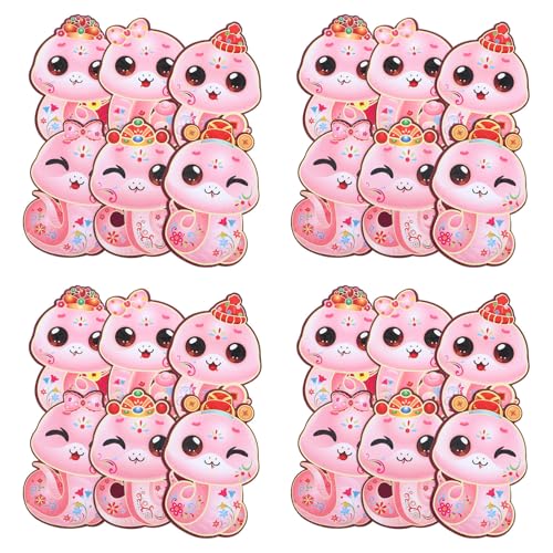 SHOWERORO 24 Stück Das Schlangenjahr Bringt Glück Geldpaket Für Das Neue Jahr Chinesisches Hong-bao Chinesisches Rotes Paket Chinesisches Neujahr Hongbao Glücklicher Geldumschlag Papier Rosa SHOWERORO 24 Stück Das Schlangenjahr Bringt Glück Geldpaket Für Das Neue Jahr Chinesisches Hong-bao Chinesisches Rotes Paket Chinesisches Neujahr Hongbao Glücklicher Geldumschlag Papier Rosa von SHOWERORO