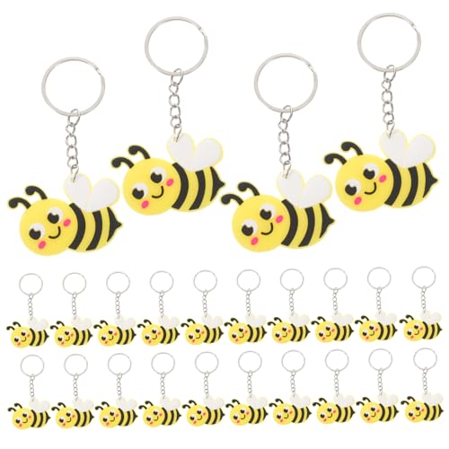SHOWERORO 24Stücke Cartoon Biene Schlüsselanhänger Niedlicher Schlüsselbund für Taschen Kreative Bienenanhänger Langlebige Schlüsseldeko für und Dekoration von SHOWERORO