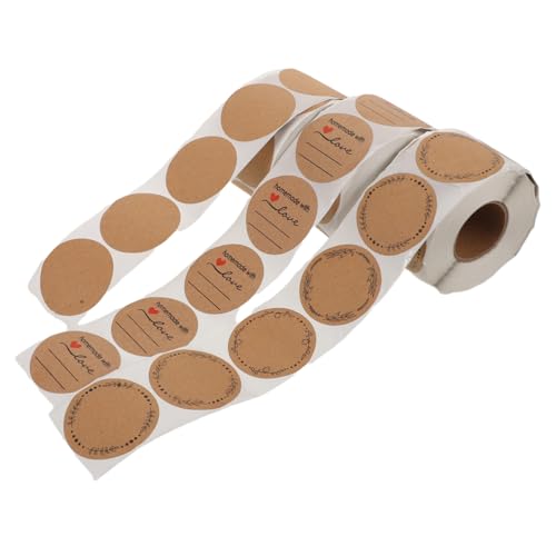 SHOWERORO 3 Stück Teiliges Kraftpapier Rund Etiketten Selbstklebend und Beschriftbar Ablösbare Verpackungsaufkleber für Versand Versiegelung und Organisation von Umschlägen Boxen Tüten SHOWERORO 3 Stück Teiliges Kraftpapier Rund Etiketten Selbstklebend und Beschriftbar Ablösbare Verpackungsaufkleber für Versand Versiegelung und Organisation von Umschlägen Boxen Tüten von SHOWERORO