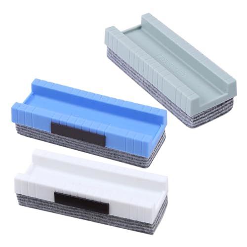 SHOWERORO 3 Stück Teiliges Whiteboard-radierer Filz mit Ergonomischer Griffmulde Effizienter Tafelreiniger für Lehrer Schüler und Büro Geeignet für Kreidetafeln Whiteboards und von SHOWERORO
