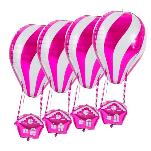 SHOWERORO 4 Pcs Hot Air Ballon Form Aluminiumballon Für Kinder Geburtstag Langlebiger Ballon Heißluftballons Festival Events Heiße Luftfolienballons SHOWERORO 4 Pcs Hot Air Ballon Form Aluminiumballon Für Kinder Geburtstag Langlebiger Ballon Heißluftballons Festival Events Heiße Luftfolienballons von SHOWERORO
