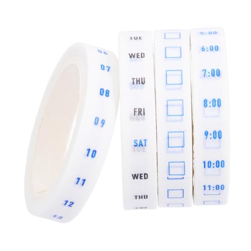 SHOWERORO 4 Rollen Zeit Washi Tape Dekoratives Klebeband Tagebuchband Sammelalbum Liefert Planer Zubehör Scrapbooking -vorräte Zeitschriftenzubehör Weiß Japanisches Papier SHOWERORO 4 Rollen Zeit Washi Tape Dekoratives Klebeband Tagebuchband Sammelalbum Liefert Planer Zubehör Scrapbooking -vorräte Zeitschriftenzubehör Weiß Japanisches Papier von SHOWERORO