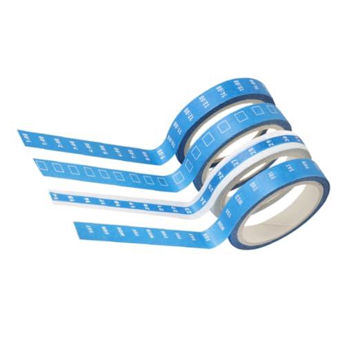 SHOWERORO 4 Rollen Zeit Washi Tape Journaling Täglich Sammelalbum Dekoratives Klebeband Zum Basteln Tagebuch Abdeckband Kunstbedarf Für Japanisches Papier Blue SHOWERORO 4 Rollen Zeit Washi Tape Journaling Täglich Sammelalbum Dekoratives Klebeband Zum Basteln Tagebuch Abdeckband Kunstbedarf Für Japanisches Papier Blue von SHOWERORO