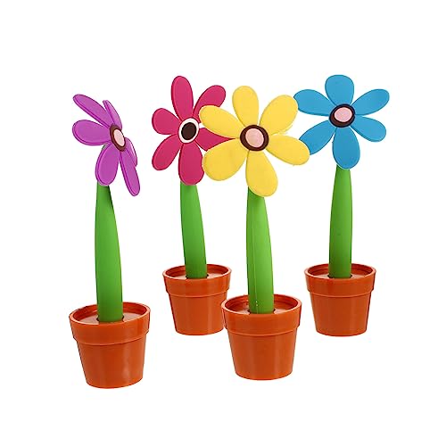 SHOWERORO 4 Stück Teiliges Sonnenblumen Kugelschreiber Blumentopf Design Lustige Bunte Schreibstifte für Schüler Büro Schule Glatte Komfortabler Griff SHOWERORO 4 Stück Teiliges Sonnenblumen Kugelschreiber Blumentopf Design Lustige Bunte Schreibstifte für Schüler Büro Schule Glatte Komfortabler Griff von SHOWERORO