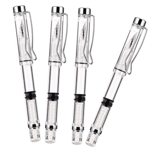 SHOWERORO 4 Stück Transparente Absorber Füllfederhalter Nachfüllbare Schreibgeräte für Kalligraphie Schulbedarf und Schreibübungen für Studenten und Enthusiasten SHOWERORO 4 Stück Transparente Absorber Füllfederhalter Nachfüllbare Schreibgeräte für Kalligraphie Schulbedarf und Schreibübungen für Studenten und Enthusiasten von SHOWERORO