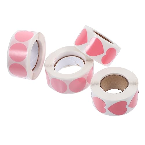 SHOWERORO 4Rollen Hochzeitsgeschenk Aufkleber Herzform für Selbstklebend Vielseitig Einsetzbar für Hochzeiten Partys und Besondere Anlässe Dot Design von SHOWERORO