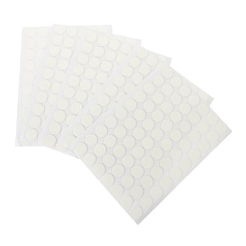 SHOWERORO 5 Blätter Punkt Doppelseitiger Klebstoff Für Wand Drinnen Wände Hängend Mehrere Doppeltes Klebeband Klar, Doppelseitig Abnehmbar Einseitig Klebrig Runden Punkte Acryl Weiß von SHOWERORO