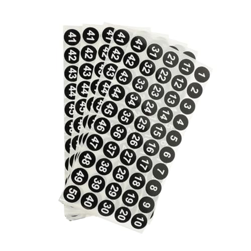 SHOWERORO 250 Stück Runde Zahlenaufkleber 1-50 Für Inventar-klassenzimmer-kodierungsetiketten SHOWERORO 250 Stück Runde Zahlenaufkleber 1-50 Für Inventar-klassenzimmer-kodierungsetiketten von SHOWERORO