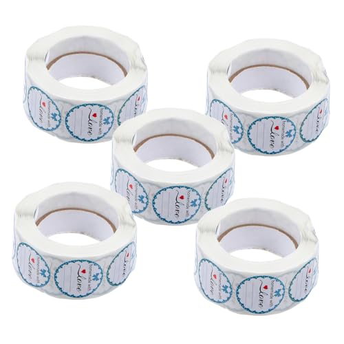 SHOWERORO 5 Rollen Selbstklebende für Einmachgläser und Gebäckverpackungen Vielseitige und Langlebige Beschriftungen für Flaschen Tüten SHOWERORO 5 Rollen Selbstklebende für Einmachgläser und Gebäckverpackungen Vielseitige und Langlebige Beschriftungen für Flaschen Tüten von SHOWERORO