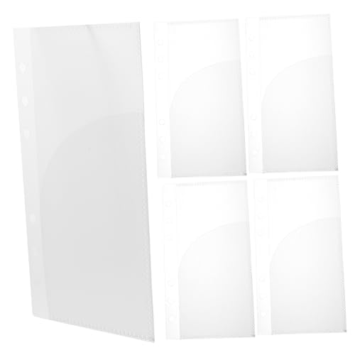 SHOWERORO 5 Stück Budget Einlage Wiederverwendbare PP Füllungen für Ringbuch Dokumententaschen Transparentes Design zur Finanzverwaltung und Budgetorganisation von SHOWERORO