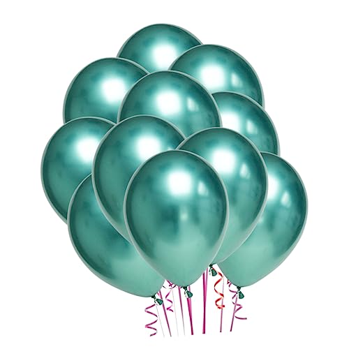 SHOWERORO 50 Stück 10 Partyzubehör Fotoshooting Ballon Geburtstagsballon Schwarzes Dekor Metallische Latexballons Luftballons Für Geburtstagsfeiern -gadgets Roter Ballon Braut Gewölbt von SHOWERORO