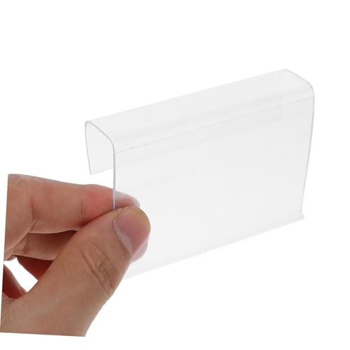 SHOWERORO 50 Stück Transparente PVC Etikettenhalter aus Kunststoff Wiederverwendbare Preisschild clips für Supermarkt Drahtregale Einfache Anbringung Vielseitig für Einzelhandel Lager und SHOWERORO 50 Stück Transparente PVC Etikettenhalter aus Kunststoff Wiederverwendbare Preisschild clips für Supermarkt Drahtregale Einfache Anbringung Vielseitig für Einzelhandel Lager und von SHOWERORO