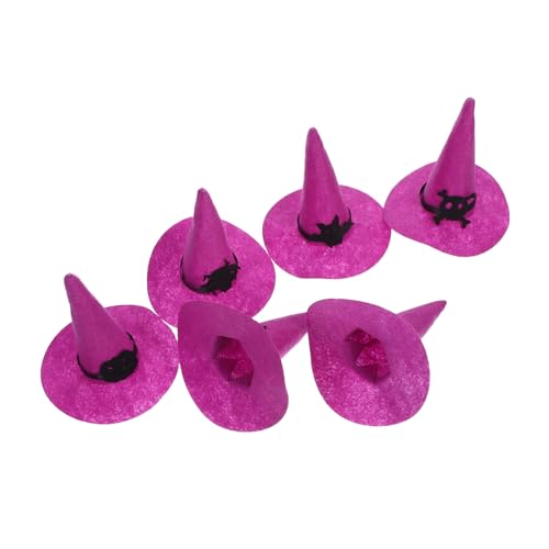SHOWERORO 6 Kleine Hexenhüte: Mini-filz-puppenhut, Haustier-kopfschmuck, Diy-basteln Für Festivals, Cosplay, Abschlussball, Foto-requisiten, Halloween-party-dekorationen von SHOWERORO