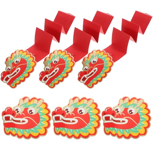 SHOWERORO 6 Stück Teiliges Chinesischer Roter Umschläge für Neujahrsfest Kreative Geldtaschen für Glücksbringer für Geldgeschenke zu Feierlichkeiten und Besonderen Anlässen von SHOWERORO