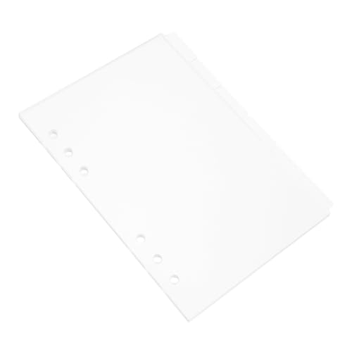 SHOWERORO 6 Stück Vielseitige Acryl-trennblätter Für A5-ordner, Abnehmbare 6-loch-trennblätter Mit Tabs, Notizblock-trennblätter Für Lose Blätter von SHOWERORO