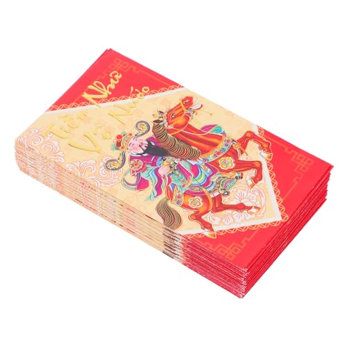 SHOWERORO 60 Stück Teiliges Vietnamesische Rote Umschläge Jahr Des Pferdes Lunar Year Geldumschläge Traditionelle Hong Bao Geldbeutel Für Chinesisches und Vietnamesisches Frühlingsfest SHOWERORO 60 Stück Teiliges Vietnamesische Rote Umschläge Jahr Des Pferdes Lunar Year Geldumschläge Traditionelle Hong Bao Geldbeutel Für Chinesisches und Vietnamesisches Frühlingsfest von SHOWERORO