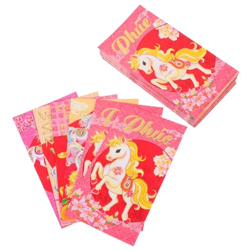 SHOWERORO 60 Stück Vietnamesische Neujahrs Glücksumschläge Jahr Des Pferdes Rote Papiertüten für Geldgeschenke Lunar Year Festliche Verpackung mit Traditionellem Design SHOWERORO 60 Stück Vietnamesische Neujahrs Glücksumschläge Jahr Des Pferdes Rote Papiertüten für Geldgeschenke Lunar Year Festliche Verpackung mit Traditionellem Design von SHOWERORO