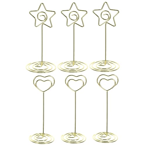 SHOWERORO 6St Tischkartenhalter Bildhalter Tischschildhalter Menühalter Tischnummernhalter für die Hochzeit kartenclip karten clip Tischnummernclips Tischnummer steht Zinklegierung Golden SHOWERORO 6St Tischkartenhalter Bildhalter Tischschildhalter Menühalter Tischnummernhalter für die Hochzeit kartenclip karten clip Tischnummernclips Tischnummer steht Zinklegierung Golden von SHOWERORO