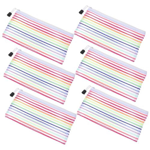 SHOWERORO 6Stücke Geldscheintaschen Reißverschluss für Bargeld Bleistifttaschen für Schule Atmungsaktives Mesh Design Praktische Aufbewahrung für Schecks und Quittungen SHOWERORO 6Stücke Geldscheintaschen Reißverschluss für Bargeld Bleistifttaschen für Schule Atmungsaktives Mesh Design Praktische Aufbewahrung für Schecks und Quittungen von SHOWERORO