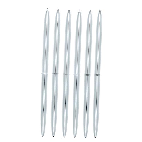 SHOWERORO 6Stücke Metall Kugelschreiber Blauer Eleganter Silberner Schreibstift für Schule Bürobedarf und Kreative Projekte Niedliche Designs von SHOWERORO