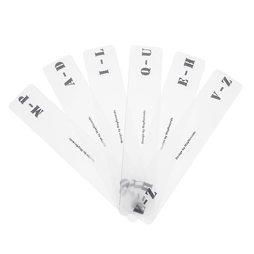 SHOWERORO 6Stücke Record Divider Karten Transparente Acryl Trennkarten A Z für Schallplatten Organisierung Einfache Buchstabenklassifizierung Robust und Langlebig von SHOWERORO
