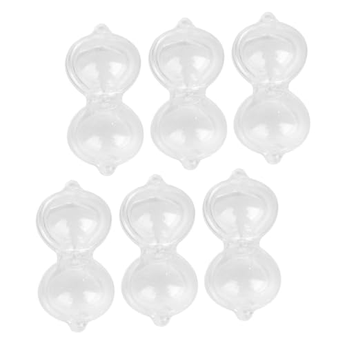 SHOWERORO 6pcs Mini Sand Timer Schlüsselanhänger Nette Erdnuss -sanduhr Dekorative Plastik -sandglas Für Büroküche Badezimmer von SHOWERORO
