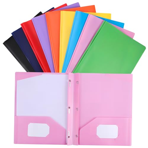 SHOWERORO 9 Pcs Ordner Mit Taschen Binder Ordner Pocket Ordner Plastikdatei Ordner Dokumenthalter Datei Organizer Für Office -klassenzimmer von SHOWERORO