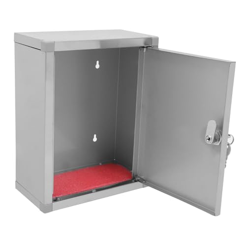 SHOWERORO Abschließbare Edelstahl Wand aufbewahrungsbox mit Einwurfschlitz Rostfrei Langlebig für Stimmzettel Briefe Beschwerden und Sichere Aufbewahrung Wiederverwendbar von SHOWERORO