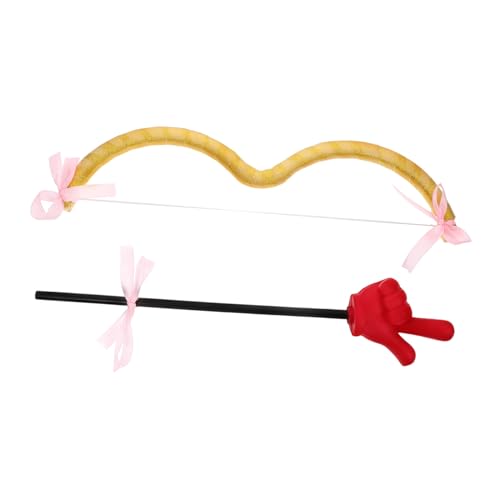 SHOWERORO Amor Kostüm Requisiten Kostüme Bekleidung Amor Rock Zeigefinger Spitzenmaske Spitzenparty/Valentinstag Requisiten/Amor Fingerzeig Maske Kostüm Handstab Stoff Golden von SHOWERORO