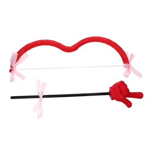 SHOWERORO Amor-kostüm-requisiten Amor Pfeile Handstock Fingerzeiger Amor Kostüm Damen Maskenkostüm Maskerade-maske Amorbogen Amor Schmuck Masken Für Maskerade-party Amor Zubehör Stoff Rot von SHOWERORO