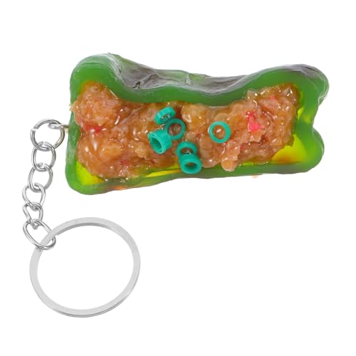 SHOWERORO Anhänger Simulierter Lebensmittelschlüsselbund Lustiger Schlüsselbund Taschenschlüsselkette Ästhetischer Schlüsselbund Rucksackschlüsselketten Pvc von SHOWERORO