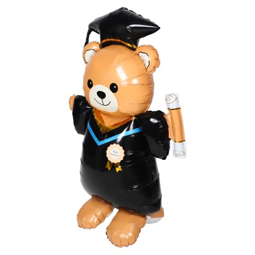 SHOWERORO Bärenballons Abschlussballons Bärenform Foil Tierballons Abschluss Cap Ballon Herzlichen Glückwunsch Gradballons Abschlussfeier Dekorationen Lieferungen von SHOWERORO
