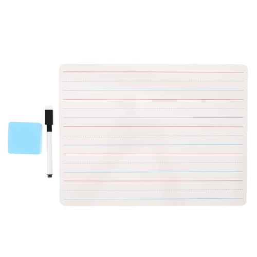 SHOWERORO Doppelseitiges, Trocken Abwischbares Whiteboard: Tragbarer Notizblock Mit Linien Für Schüler, Lehrer Und Besprechungen Im Klassenzimmer, Im Büro Und Zu Hause, Mit Radiergummi Und SHOWERORO Doppelseitiges, Trocken Abwischbares Whiteboard: Tragbarer Notizblock Mit Linien Für Schüler, Lehrer Und Besprechungen Im Klassenzimmer, Im Büro Und Zu Hause, Mit Radiergummi Und von SHOWERORO