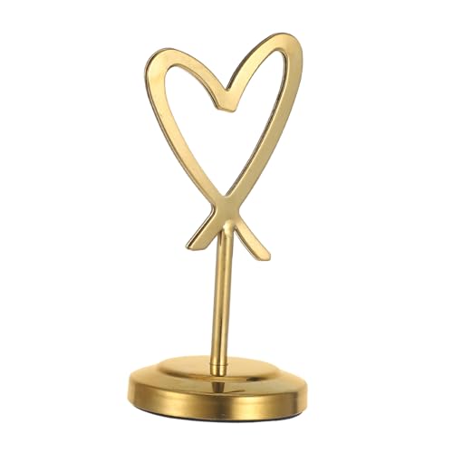 SHOWERORO Edelstahl -herz -form -form Notiz Holder Langlebiger Memohalter Clip Für Office Wedding Party Restaurant Schreibtisch Fotostand von SHOWERORO