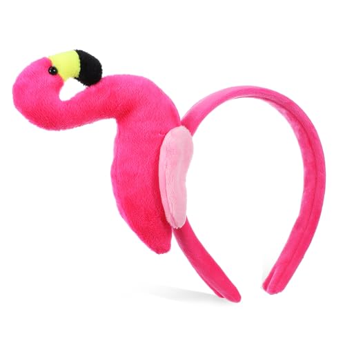 SHOWERORO Flamingo Haarreif für Damen Weiches Hautfreundliches Stirnband für Hautpflege und Feste Sicherer Sitz Tropisches Design für Karneval und Strandpartys von SHOWERORO