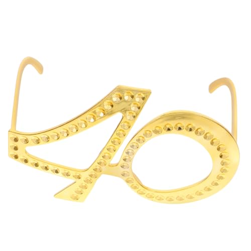 SHOWERORO Geburtstagsfeier Brille Feier Party Brille Happy Birthday-Brille Für Erwachsene Dekorationen Zum 40. Geburtstag Geburtstagsversorgung Geburtstag Brillengestell Golden STK SHOWERORO Geburtstagsfeier Brille Feier Party Brille Happy Birthday-Brille Für Erwachsene Dekorationen Zum 40. Geburtstag Geburtstagsversorgung Geburtstag Brillengestell Golden STK von SHOWERORO