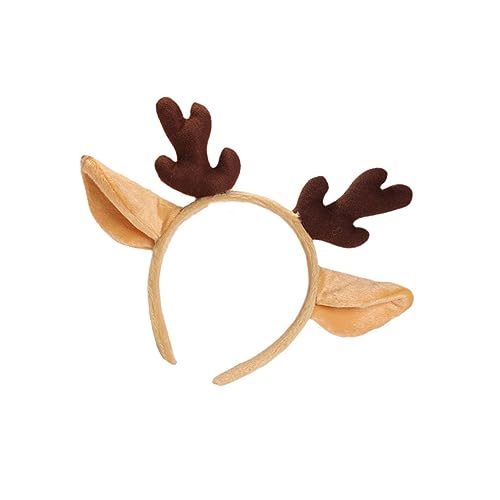 SHOWERORO Rentier-geweih-stirnband Weihnachtlich Plüsch-haarband Kospiel-accessoire Langlebig Angenehm Tragen von SHOWERORO