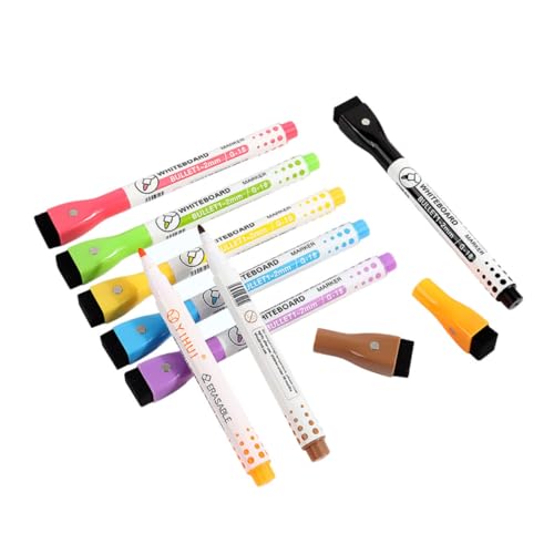 SHOWERORO Löschmarker-Set Magnet-Kreide-Radiergummi Whiteboard-Stifte trocken abwischbare Farbe Whiteboard-Marker für das Klassenzimmer 8 Stück SHOWERORO Löschmarker-Set Magnet-Kreide-Radiergummi Whiteboard-Stifte trocken abwischbare Farbe Whiteboard-Marker für das Klassenzimmer 8 Stück von SHOWERORO
