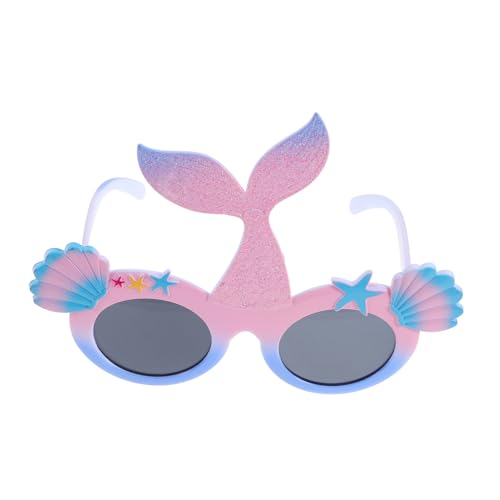 SHOWERORO Meerjungfrauenschwanz-sonnenbrille, Hawaii-brille, Neuartige Sonnenbrille, Meerjungfrauen-partydekorationen Für Sommer, Strand, Luau-thema, Zubehör von SHOWERORO